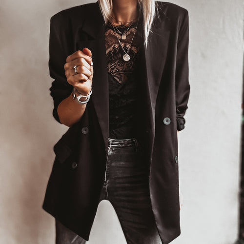 Black double breasted  blazer NEW*