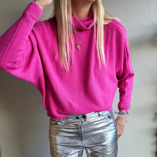 Neon pink Cuba roll neck jumper *NEW*