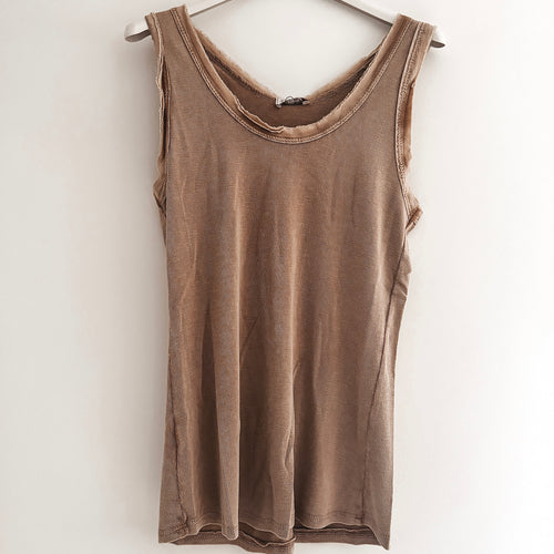 IBIZA TOWN tank top WASHED BEIGE *NEW*