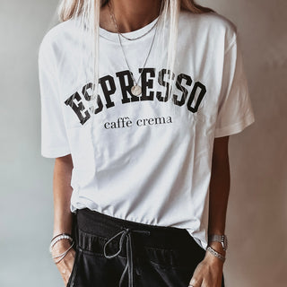 ESPRESSO white tee *boyfriend fit* *NEW*