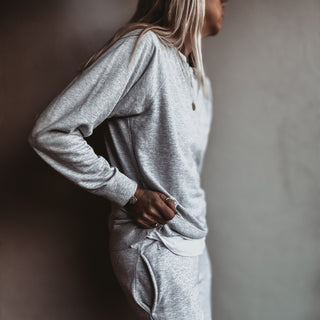 Light heather grey college sweatshirt *NEW*