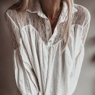 Tabu Vintage white Lace Blouse *NEW*