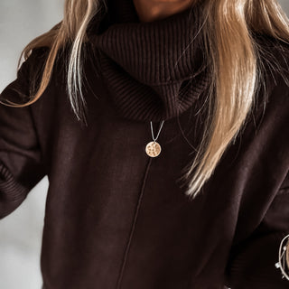 Detachable BROWN roll neck jumper *NEW*