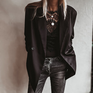Black double breasted  blazer NEW*