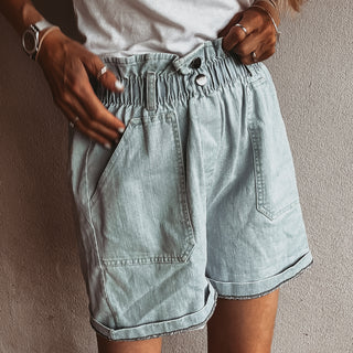Poppy paperbag shorts DENIM BLUE *NEW*