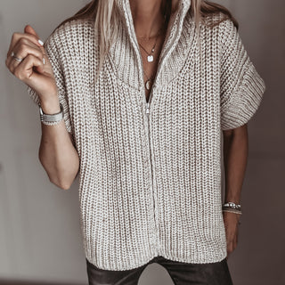 BEIGE Zip knit *NEW*
