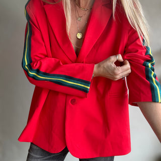 Red stripe boyfriend blazer *NEW*