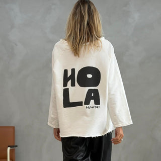 Hola WHITE sweatshirt *NEW*