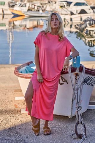 Parish pink tee shirt dress