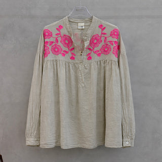 Crossville Neon pink Flowers blouse *NEW*