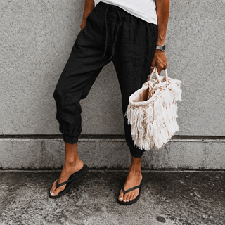 Black LINEN ULTIMATE joggers *NEW*