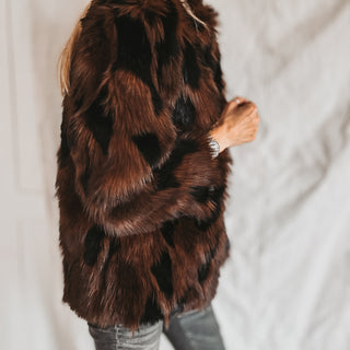 Cipresso Faux fur BROWN & BLACK jacket *NEW*