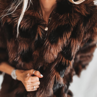 Cipresso Faux fur BROWN & BLACK jacket *NEW*
