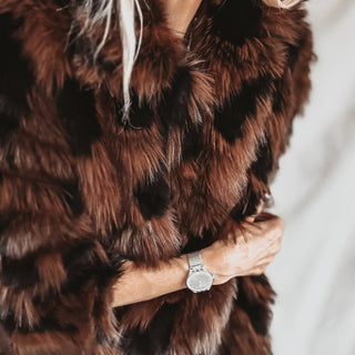 Cipresso Faux fur BROWN & BLACK jacket *NEW*