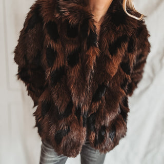 Cipresso Faux fur BROWN & BLACK jacket *NEW*
