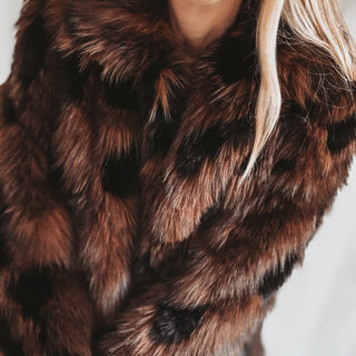 Cipresso Faux fur BROWN & BLACK jacket *NEW*
