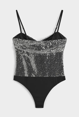 SILVER Sequin bodysuit *NEW*