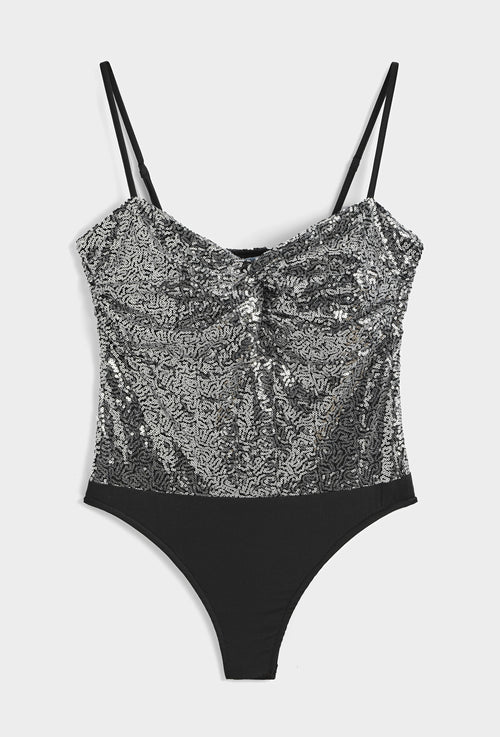 SILVER Sequin bodysuit *NEW*