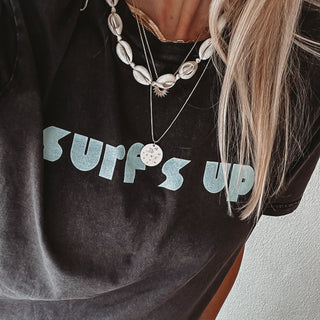 SURF’S UP vintage charcoal tee *boyfriend fit* *NEW*