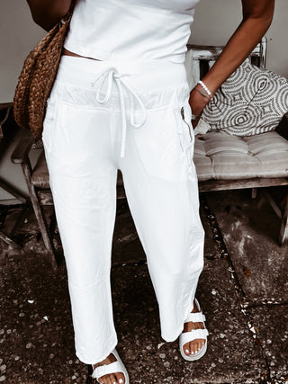 Ultimate WHITE jogger palazzo's
