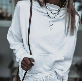ULTIMATE WHITE super slouchy relaxed hoody *NEW*