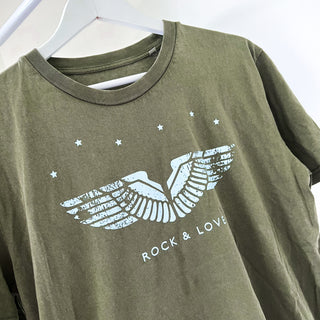Vintage Khaki blue wings tee