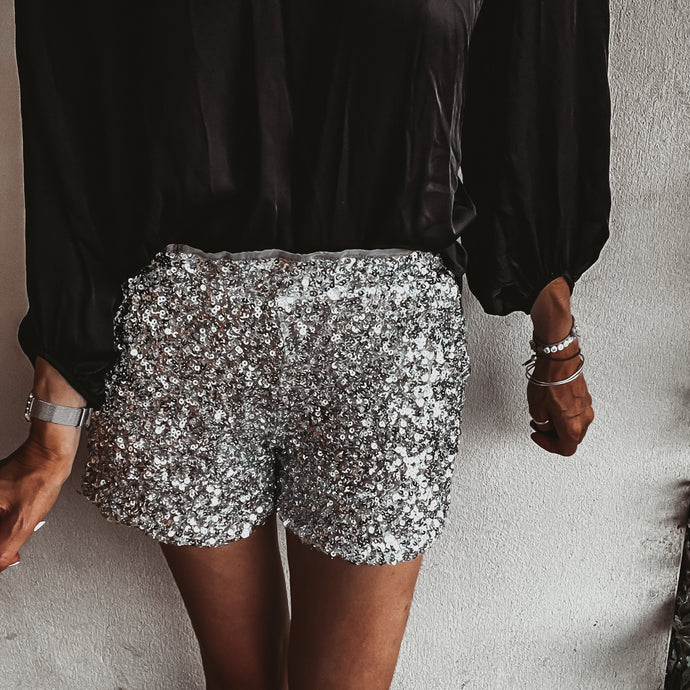 Rio SILVER Sequin hot pant shorts *BACK IN STOCK* – Lucy Dodwell
