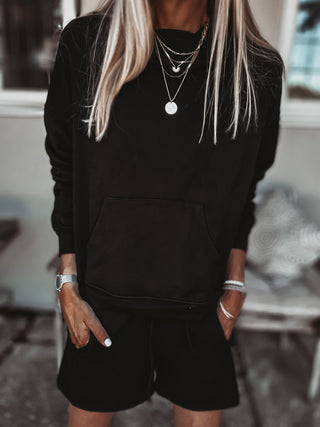 ULTIMATE BLACK super slouchy relaxed hoody *NEW*