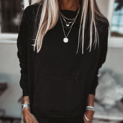 ULTIMATE BLACK super slouchy relaxed hoody *NEW*