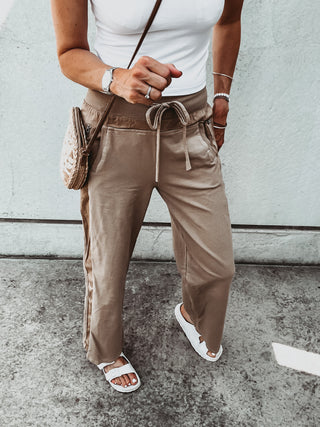 Ultimate TAUPE TAN jogger palazzo's *NEW*
