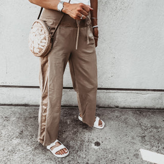 Ultimate TAUPE TAN jogger palazzo's *NEW*