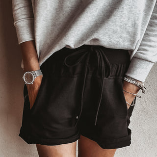 BLACK cotton ultimate jogger shorts *NEW*