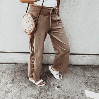 Ultimate TAUPE TAN jogger palazzo's *NEW*