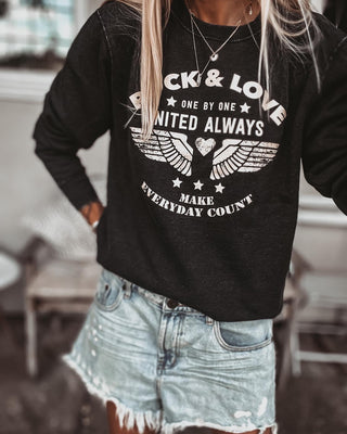 Vintage rock & love wings sweatshirt *NEW*