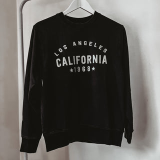 California Los Angeles Vintage BLACK/SILVER sweatshirt *NEW*