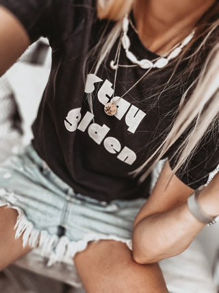 STAY GOLDEN vintage charcoal tee *boyfriend fit* *NEW*