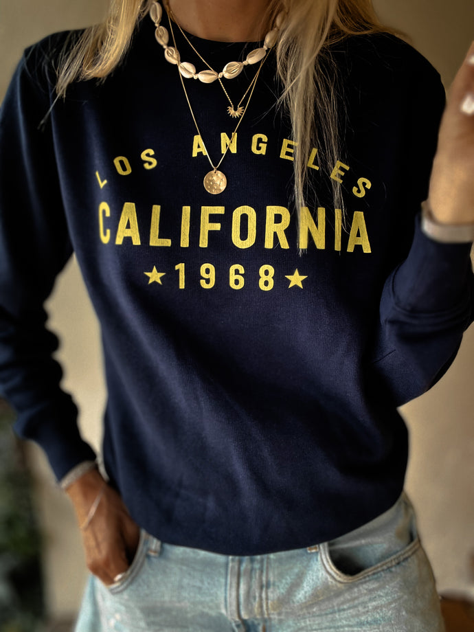 Yellow / Navy California sweatshirt