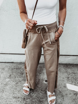 Ultimate TAUPE TAN jogger palazzo's *NEW*