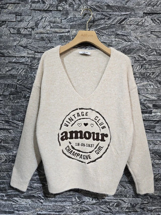 Amour V neck knit *NEW*