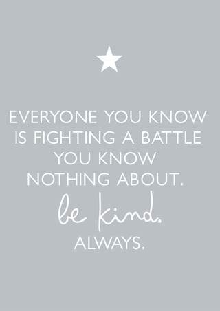 Be kind A4 print