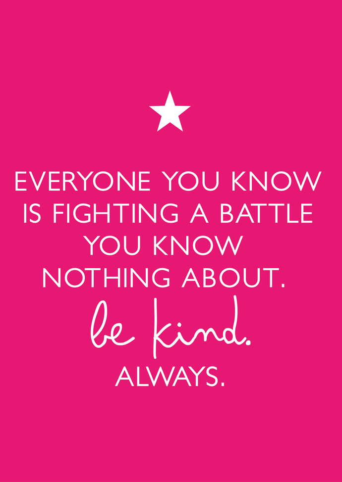 Be kind A4 print