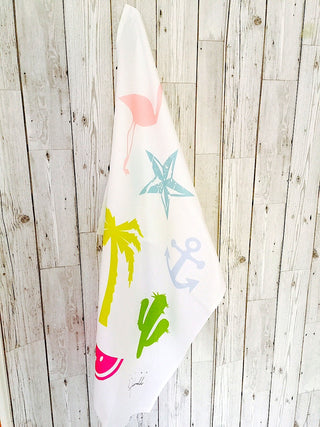 All the good things tea towel