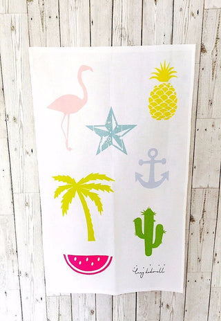 All the good things tea towel