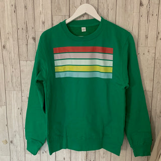 Green sweatshirt with stripes (small)
