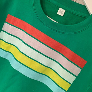 Green sweatshirt with stripes (small)