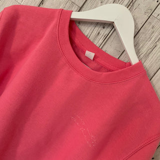 Pink sweatshirt with away with the fairies (size medium, UK 12)