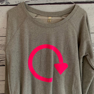 Neon pink recycle sweatshirt (medium size 12)