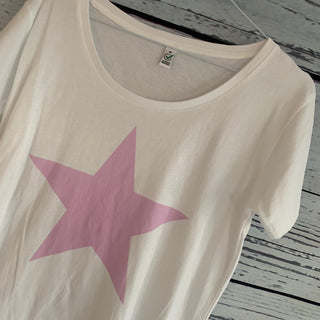Pink star and a white tee (size medium uk 12)