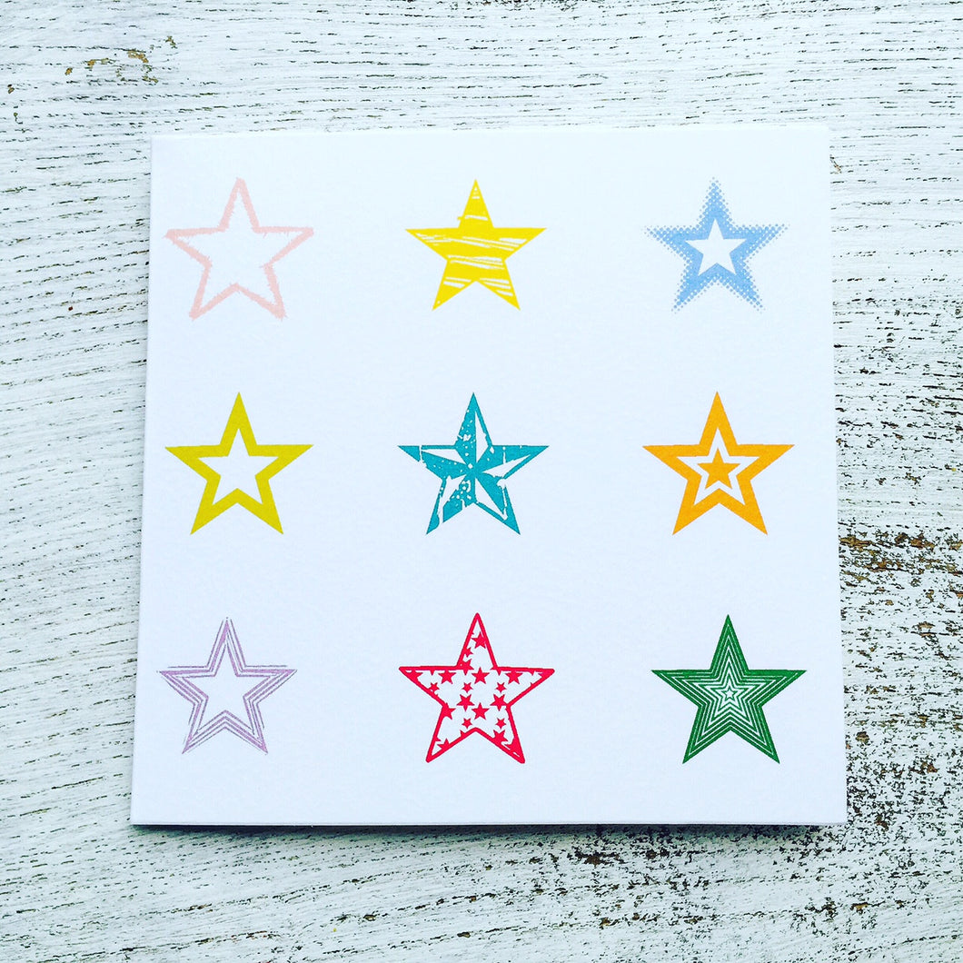Different types of different coloured stars