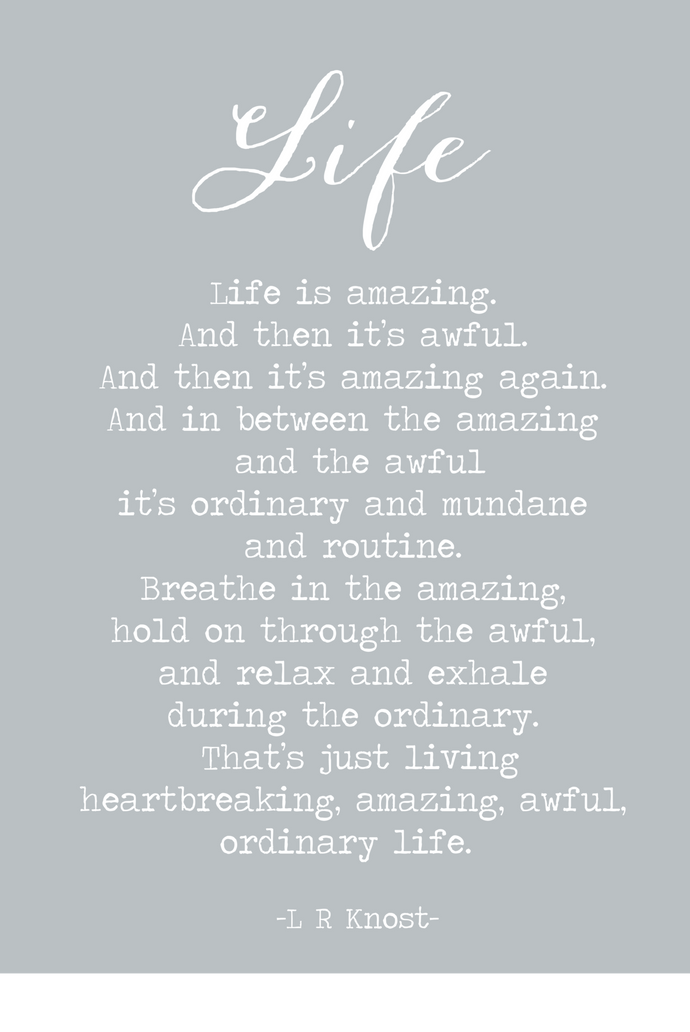 Life is amazing A4 print